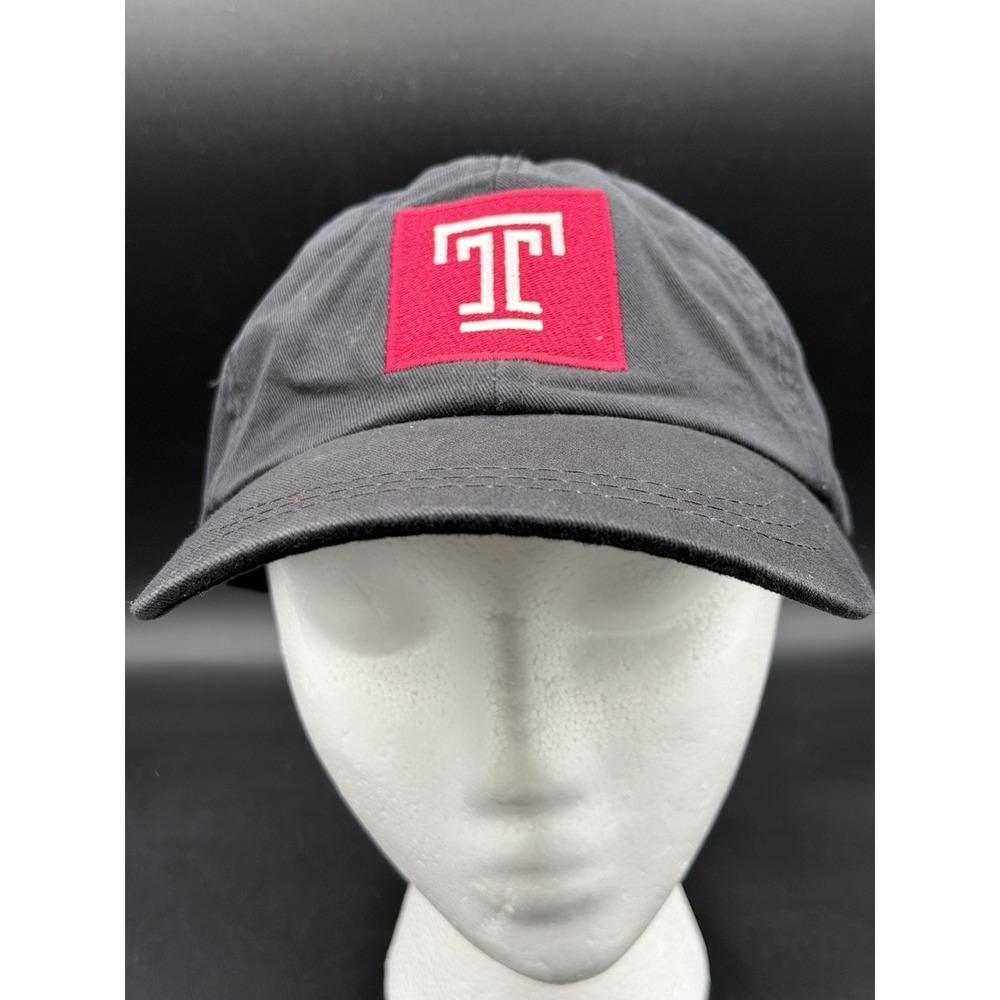 Adams Black Temple Klein College Of Media And Communications Baseball Hat‎ NWT